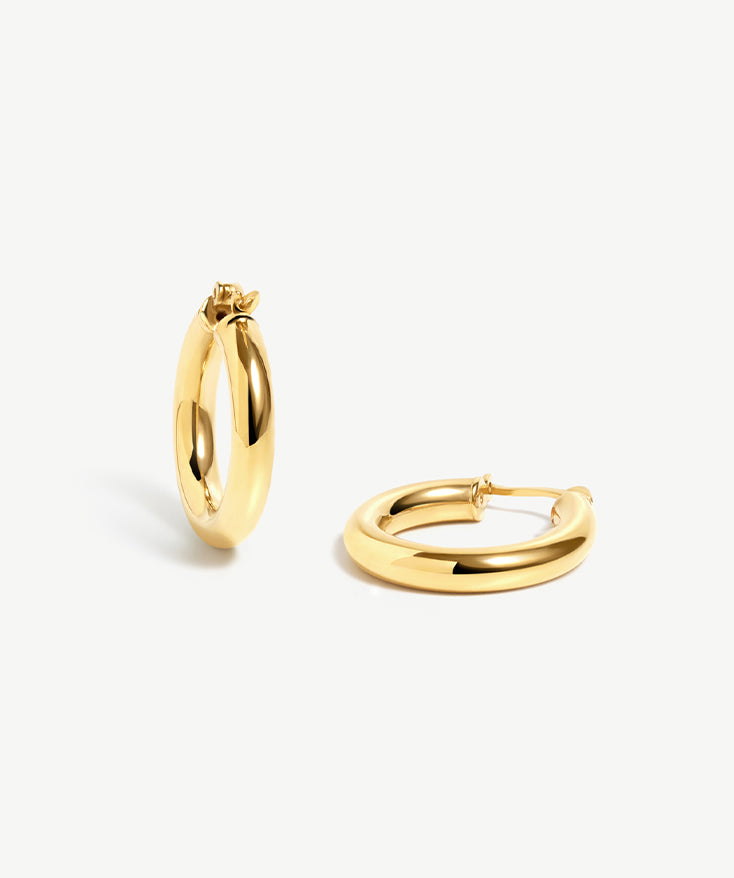 Classic Small Tunnel Hoop Earrings MaiaMina