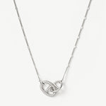 925 Sterling Silver Pave Mariner Interlocking Pendant Necklace – Elegant Geometric Jewelry | MaiaMina