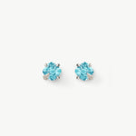 Wilda Sky Blue Topaz Stud Earrings in Sterling Silver – MaiaMina