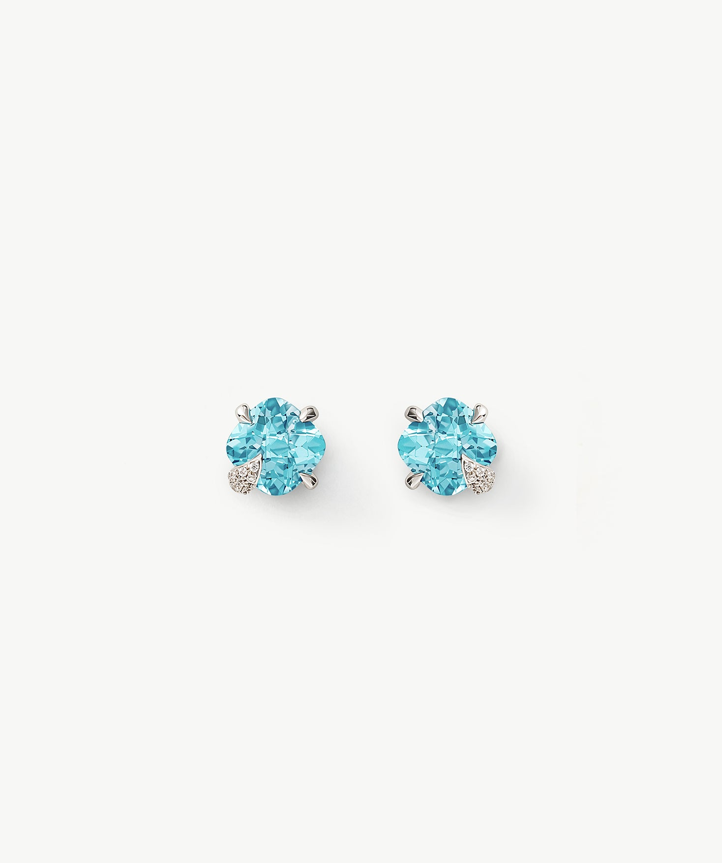 Wilda Sky Blue Topaz Stud Earrings in Sterling Silver – MaiaMina