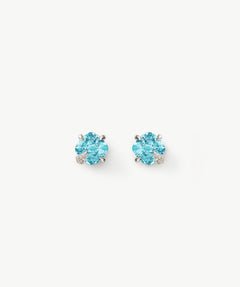 Wilda Sky Blue Topaz Stud Earrings in Sterling Silver – MaiaMina