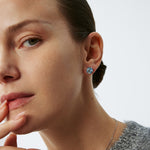 Wilda Sky Blue Topaz Stud Earrings in Sterling Silver – MaiaMina