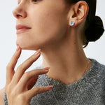 Wilda Sky Blue Topaz Stud Earrings in Sterling Silver – MaiaMina