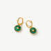 Malachite Copper Coin Hoop Earrings in 18K Gold Vermeil โ MaiaMina