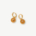 Tigerโs Eye Copper Coin Hoop Earrings in 18K Gold Vermeil โ MaiaMina