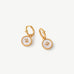 Elegant Gold Vermeil and Mother of Pearl Hoop Earrings | MaiaMina