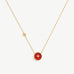 Elegant Chinese-Inspired Gold Necklace with Carnelian Pendant | MaiaMina