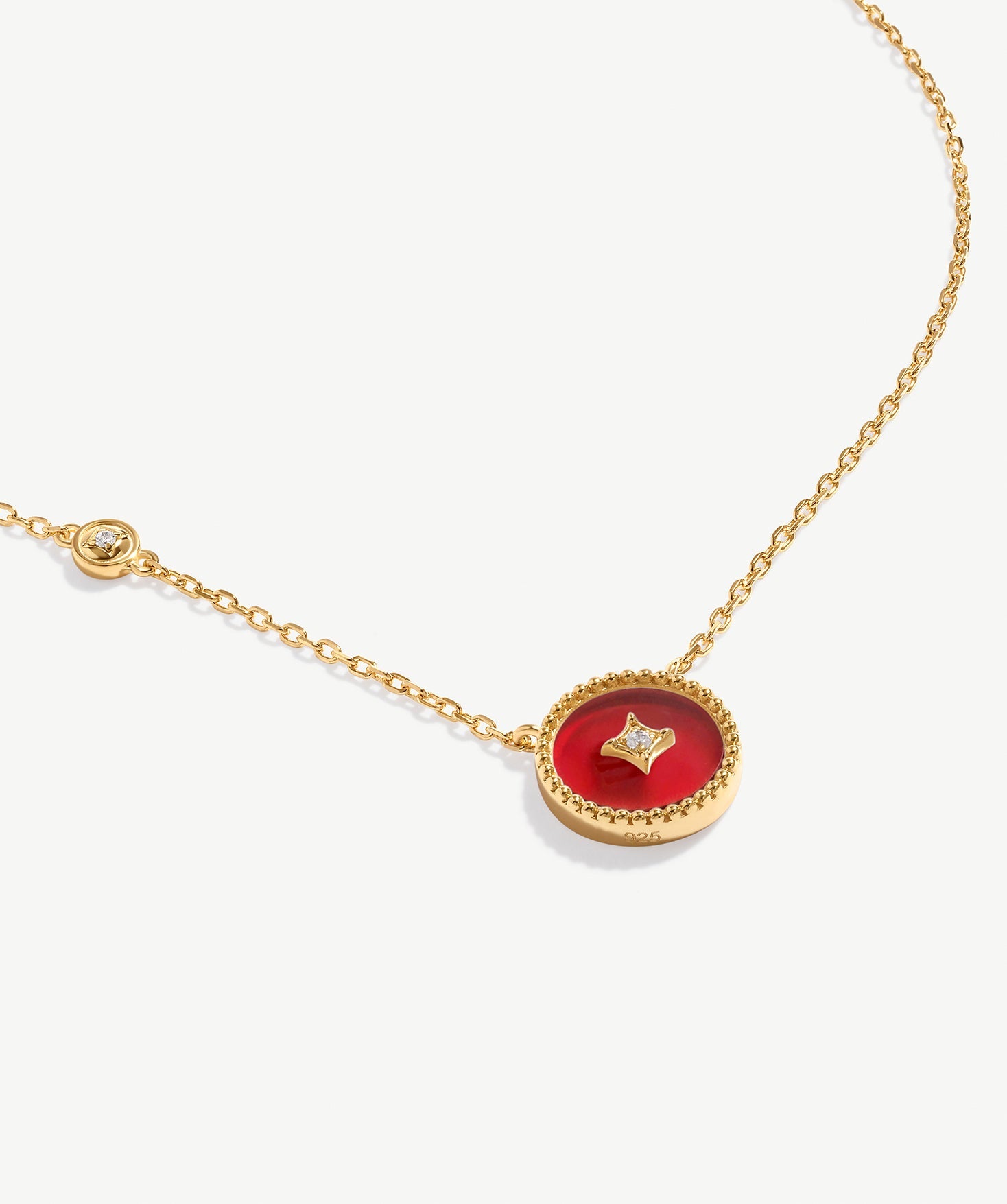 Elegant Chinese-Inspired Gold Necklace with Carnelian Pendant | MaiaMina