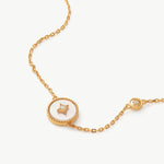 Gold Vermeil Mother of Pearl Bracelet with Pavé Accent – Aura Collection | MaiaMina