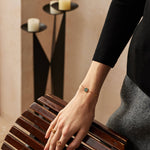 Gold Vermeil Malachite Bracelet with Pavé Detail – Aura Collection | MaiaMina