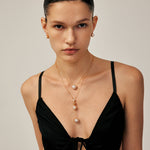 Elegant Pearl Moon Pendant Necklace – 18K Gold Vermeil Pearl Jewelry | MaiaMina