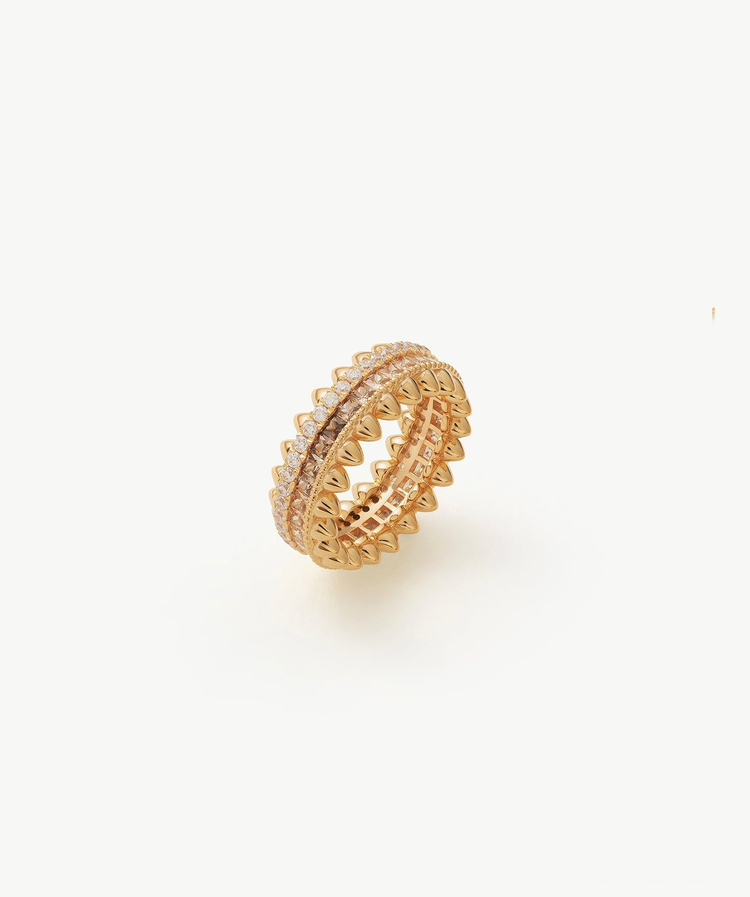 Gold Vermeil Spike Eternity Ring with Gradient Gemstones – MaiaMina