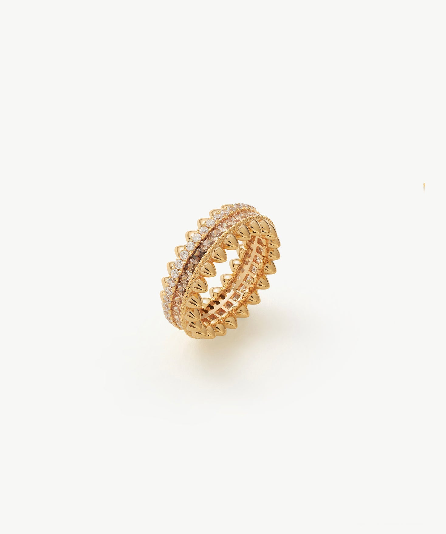 Gold Vermeil Spike Eternity Ring with Gradient Gemstones โ MaiaMina