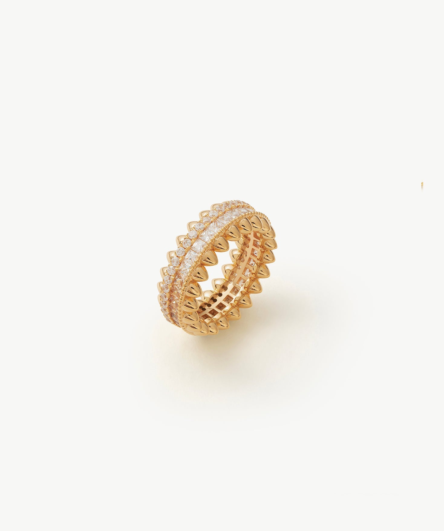 Gold Vermeil Spike Eternity Ring with Gradient Gemstones – MaiaMina