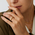 Gold Vermeil Spike Eternity Ring with Gradient Gemstones – MaiaMina