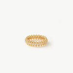 Gold Vermeil Pave Eternity Ring with Spiked Design – MaiaMina