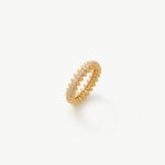 Gold Vermeil Pave Eternity Ring with Spiked Design – MaiaMina