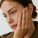 Gold Vermeil Pave Eternity Ring with Spiked Design – MaiaMina