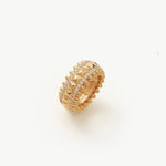 Gold Vermeil Spike Band Ring with Gemstone Accents – MaiaMina