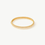 Rock Spike Bangle Bracelet in Gold Vermeil with Zircon – MaiaMina