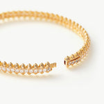 Rock Spike Bangle Bracelet in Gold Vermeil with Zircon – MaiaMina