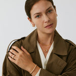 Rock Spike Bangle Bracelet in Gold Vermeil with Zircon – MaiaMina