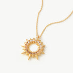 Gold Vermeil Spike Pendant Necklace with Gradient Gemstones – MaiaMina