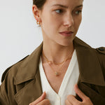 Gold Vermeil Spike Roller Pendant Necklace with Gemstones – MaiaMina