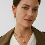 Gold Vermeil Spike Roller Pendant Necklace with Gemstones – MaiaMina