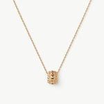 Gold Vermeil Spike Roller Pendant Necklace with Gemstones – MaiaMina