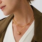 Gold Vermeil Spike Roller Pendant Necklace with Gemstones – MaiaMina