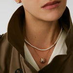 Rock Pearl Spike Stud Earrings | Gold Vermeil Pearl & Zircon Studs – MaiaMina