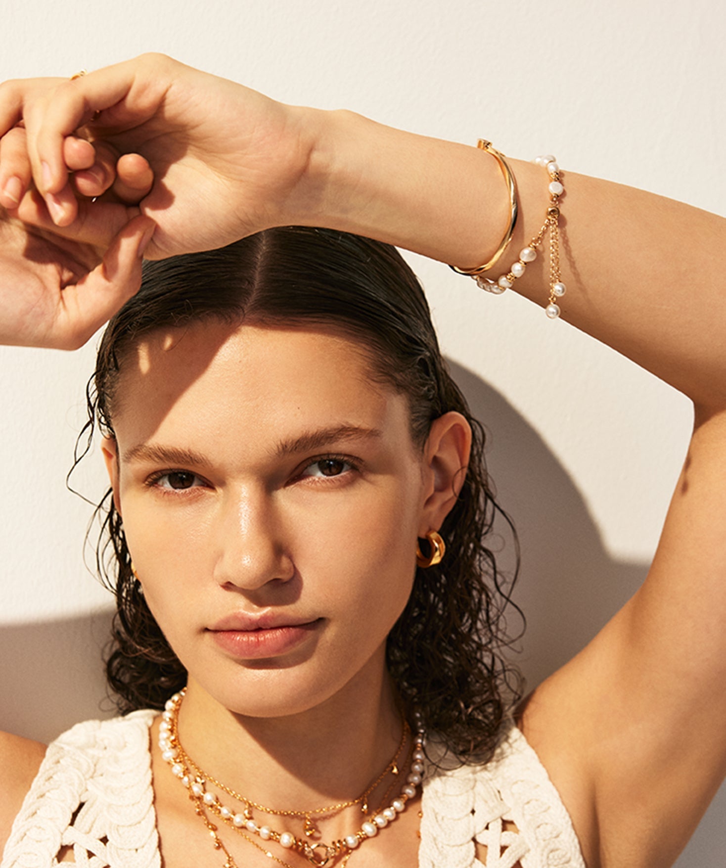 Baroque Pearl Adjustable Beaded Bracelet | Siva Collection | MaiaMina