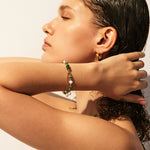 Malachite and Pearl Green Beaded Bracelet - MaiaMina