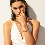 Malachite and Pearl Green Beaded Bracelet - MaiaMina