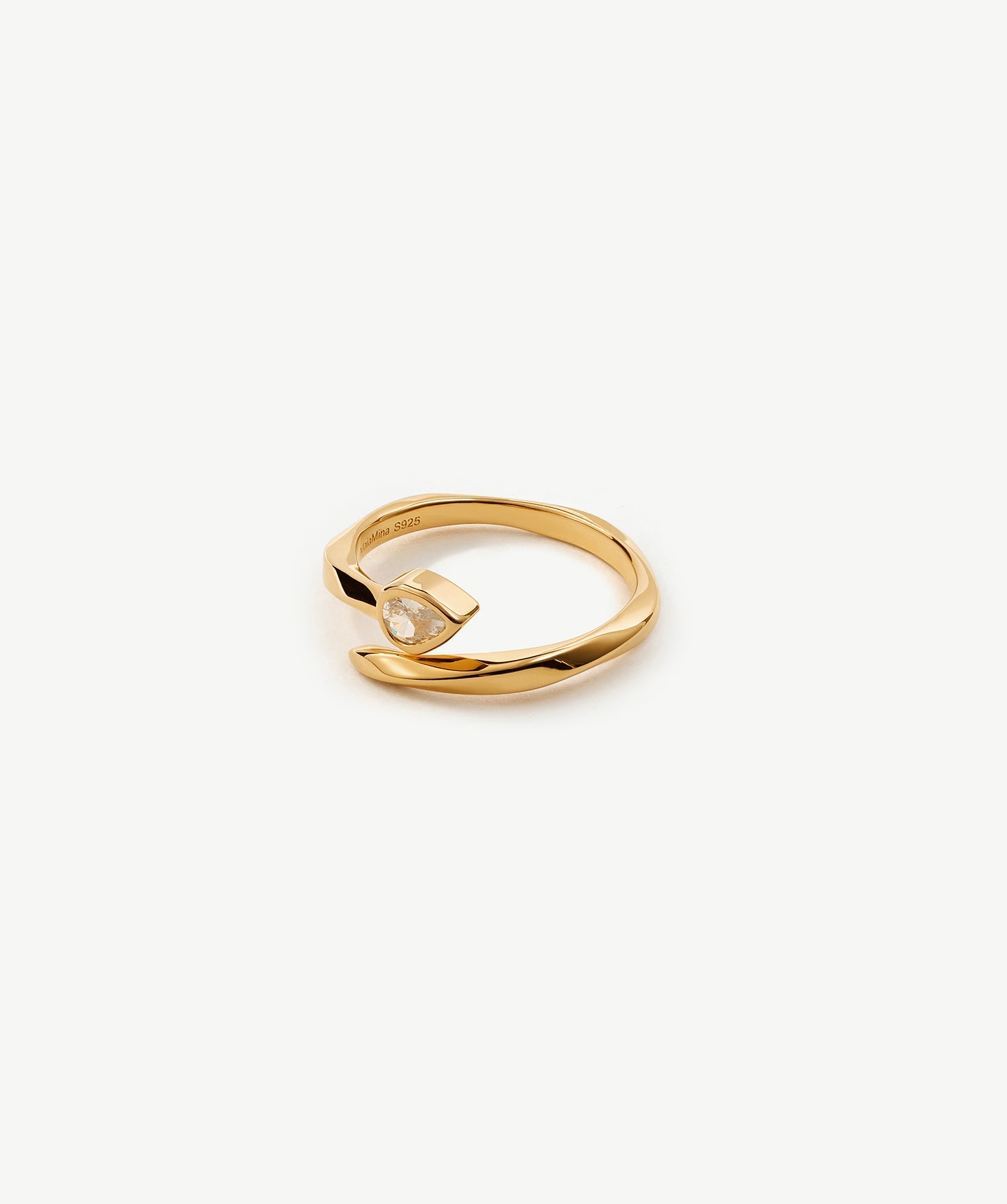 Gold Snake Open Ring Adjustable – Siva Collection | MaiaMina