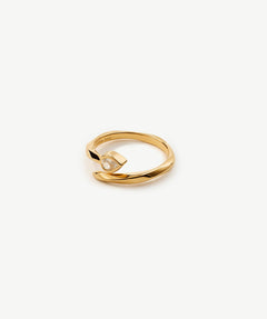 Gold Snake Open Ring Adjustable – Siva Collection | MaiaMina