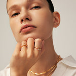 Gold Snake Open Ring Adjustable – Siva Collection | MaiaMina