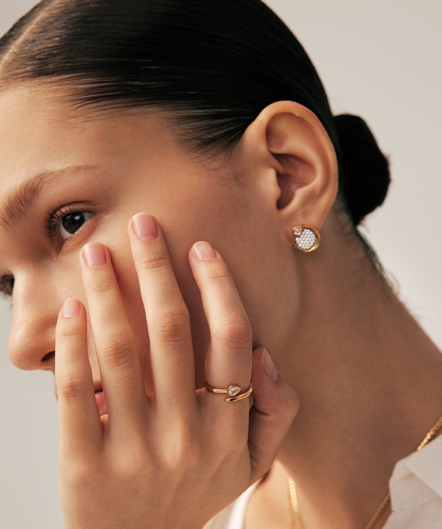 Gold Snake Open Ring Adjustable – Siva Collection | MaiaMina