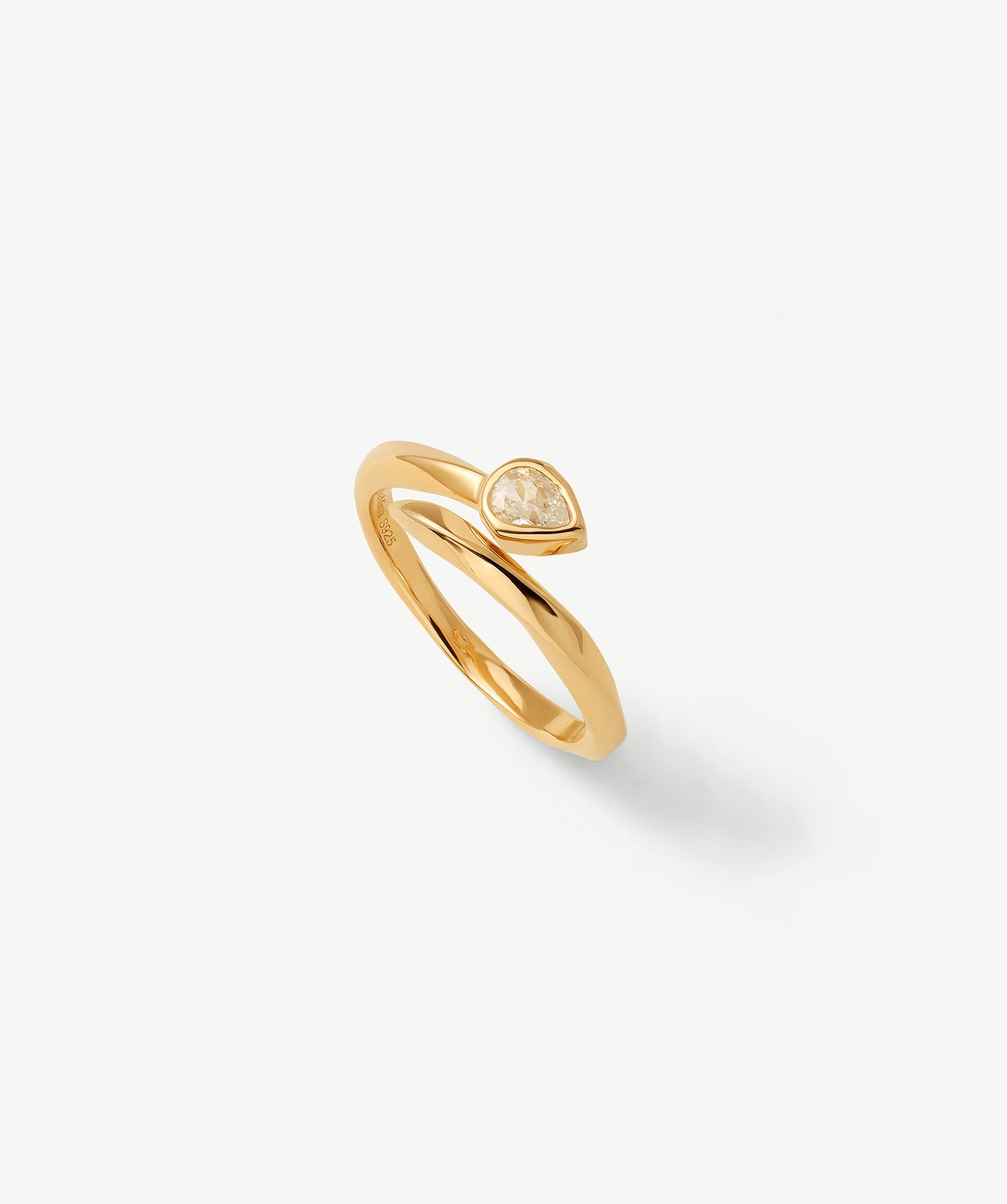 Gold Snake Open Ring Adjustable – Siva Collection | MaiaMina