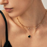 Black Onyx Snake Pendant Necklace – 18K Gold Vermeil Jewelry | MaiaMina