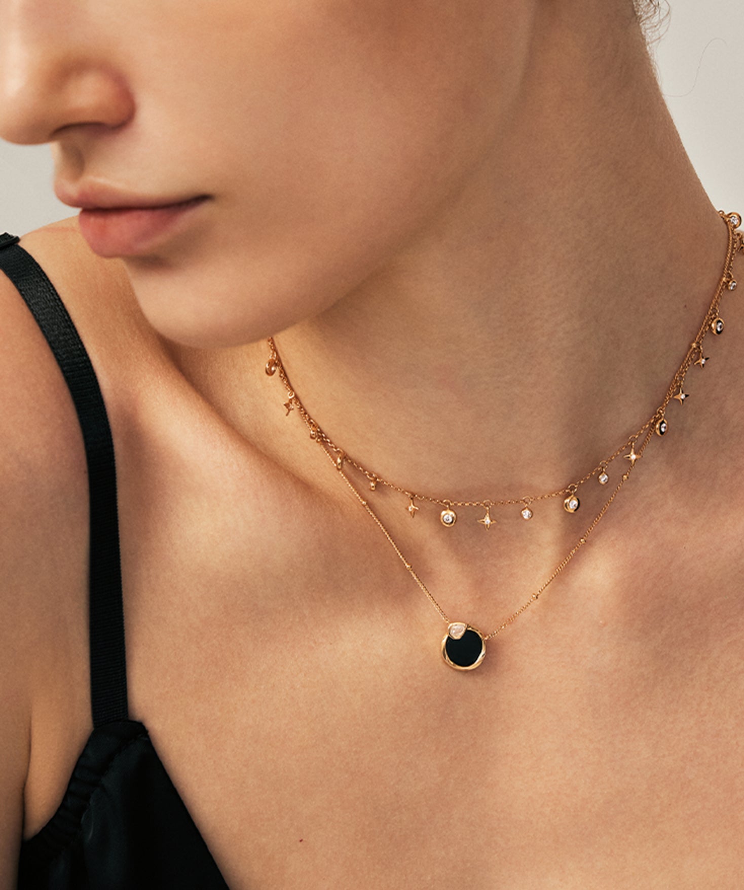 Black Onyx Snake Pendant Necklace – 18K Gold Vermeil Jewelry | MaiaMina