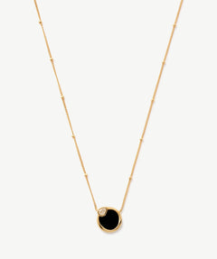 Black Onyx Snake Pendant Necklace – 18K Gold Vermeil Jewelry | MaiaMina