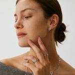 925 Sterling Silver Mariner Adjustable Band Ring with Pave Diamonds – Genderless Nautical Design | MaiaMina