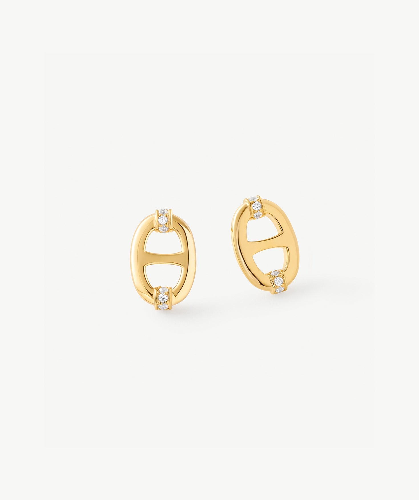 18K Gold Plated Mariner Stud Earrings – Elegant Nautical Design | MaiaMina