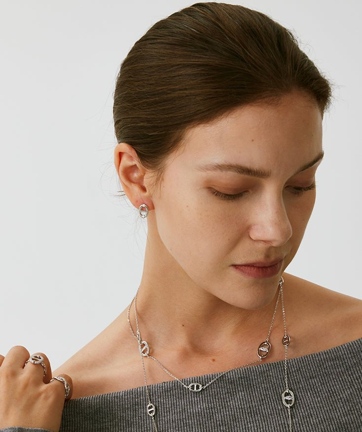 925 Sterling Silver Mariner Stud Earrings – Elegant Nautical Design | MaiaMina