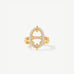 18K Gold Plated Pave Mariner Chain Adjustable Ring โ Symbol of Strength & Courage | MaiaMina