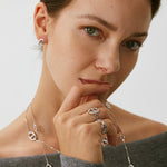 925 Sterling Silver Pave Mariner Chain Adjustable Ring – Symbol of Strength & Courage | MaiaMina