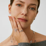 925 Sterling Silver Pave Mariner Chain Adjustable Ring – Symbol of Strength & Courage | MaiaMina