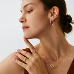 18K Gold Plated Pave Mariner Chain Adjustable Ring – Symbol of Strength & Courage | MaiaMina